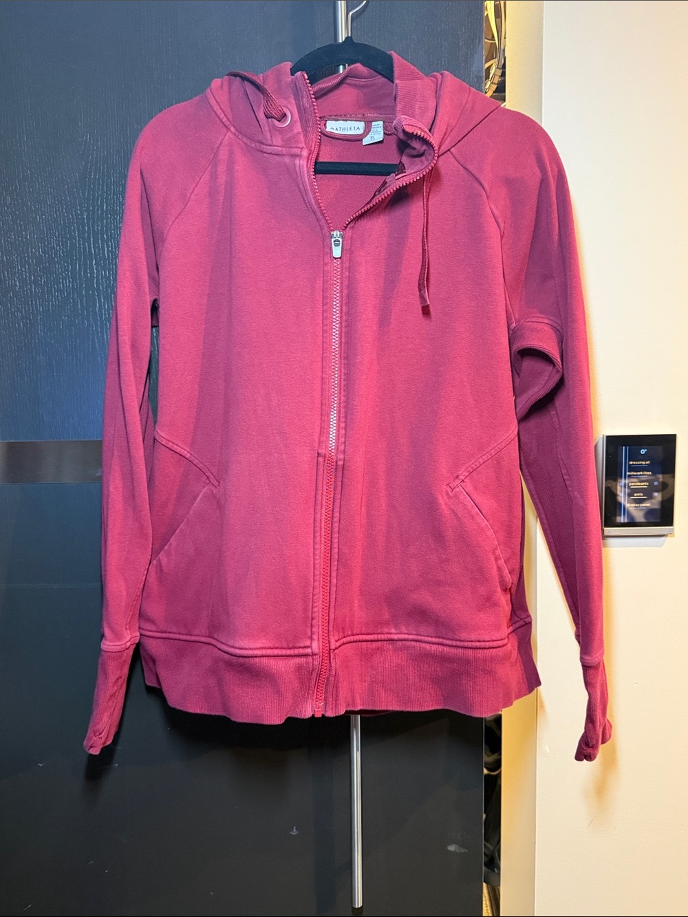 Athleta Raspberry Zip-Up Hoodie